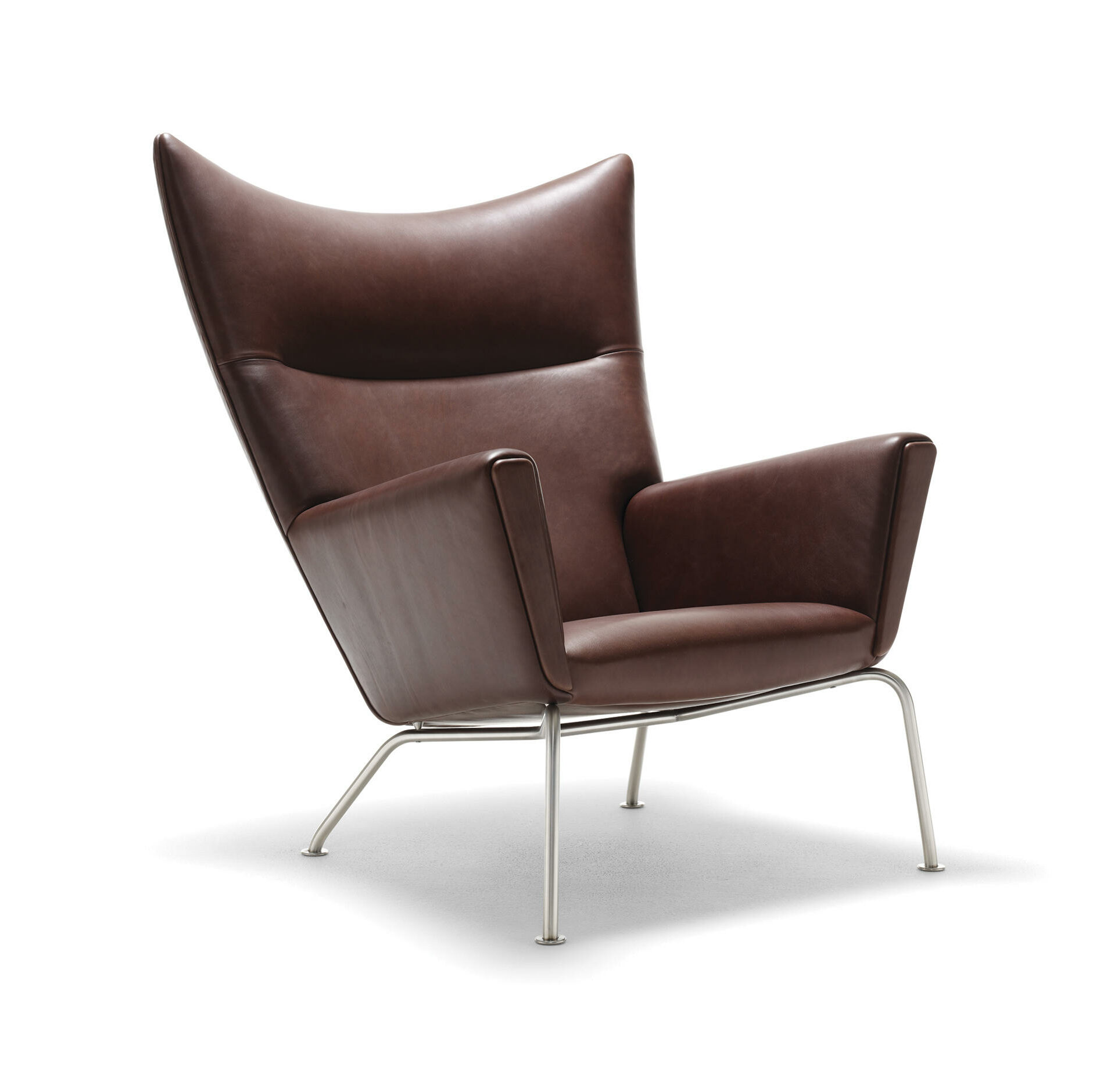 Wing Chair Leather, Leder Armlehnsessel, Entwurf Hans J. Wegner 1960